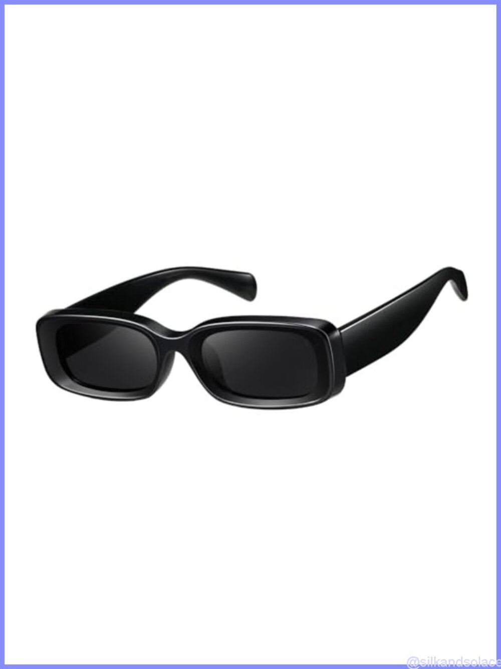 Retro Rectangle Sunglasses for Women Men 70s UV Protection